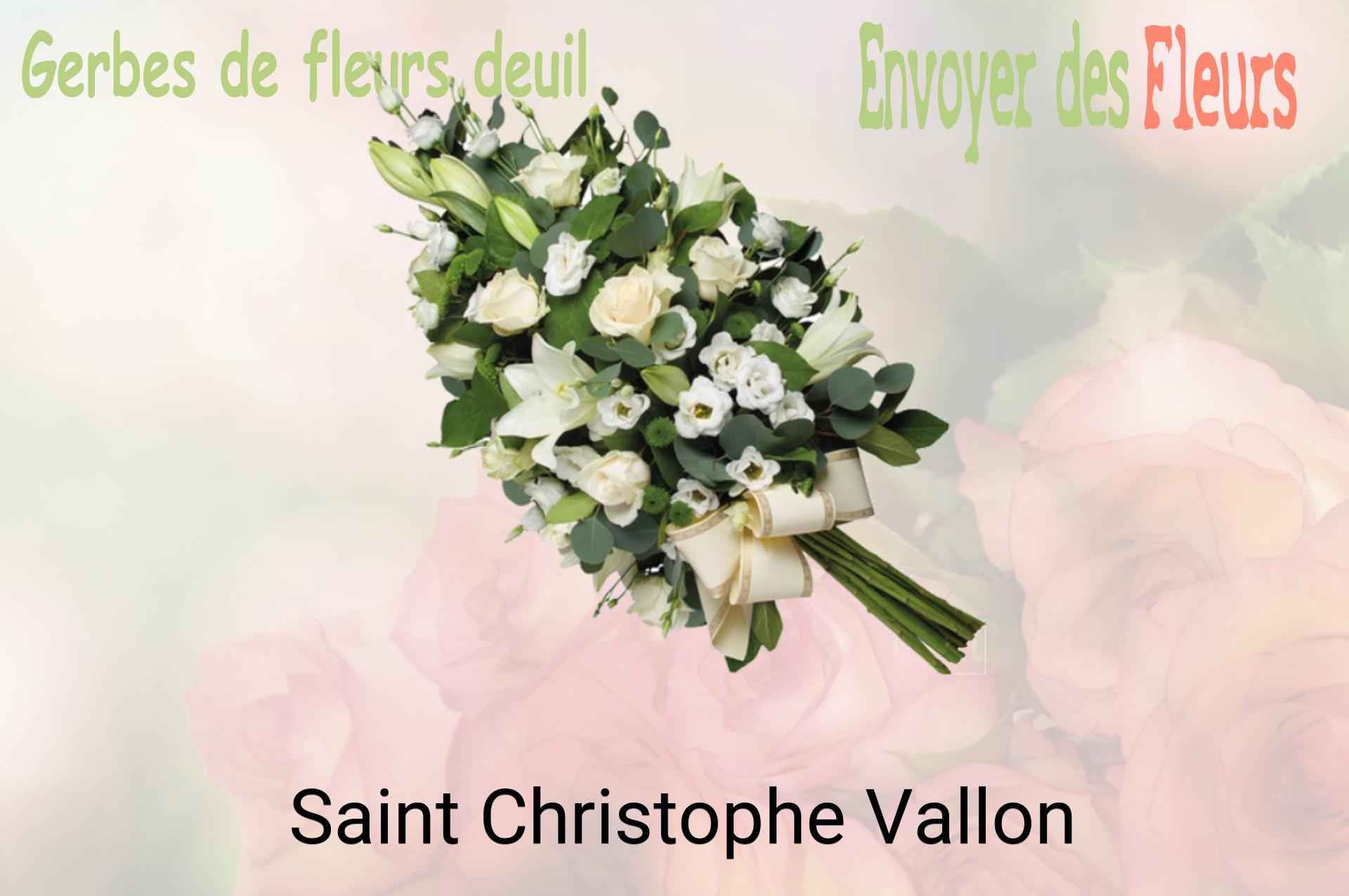 Gerbe de fleurs de deuil livrée à Saint-Christophe-Vallon